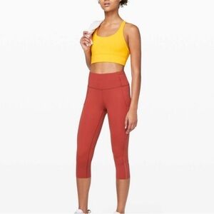 Lululemon Fast and Free Crop II 19" Nulux Cayenne Leggings Women’s Size 10